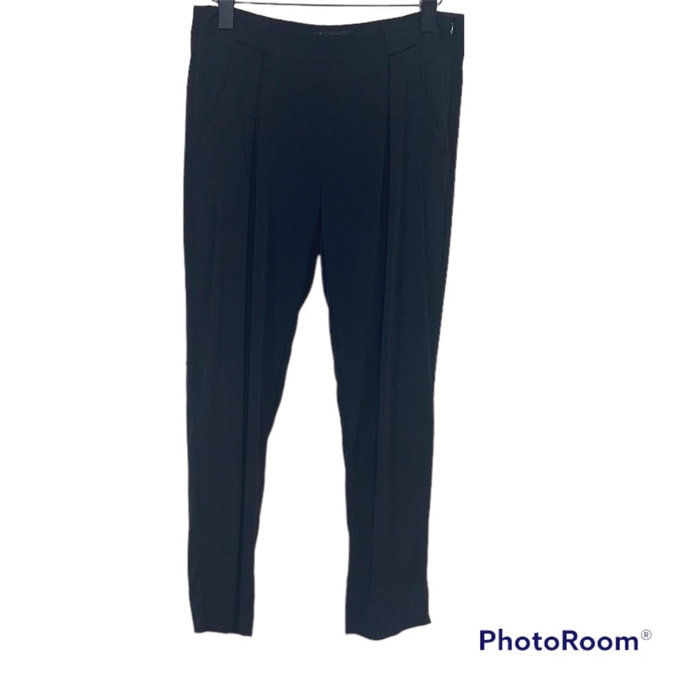 Theory Black Cropped Silk Blend Pants. Sz 4